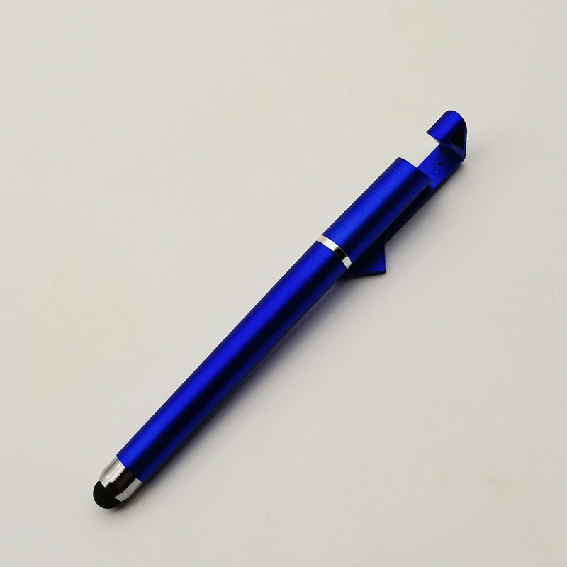 Wholesale China Manufacturer Soft Touch Stylus Pens Phone Holder Blue Pens Cheap Advertising Plastic Promotional Pens with Logo